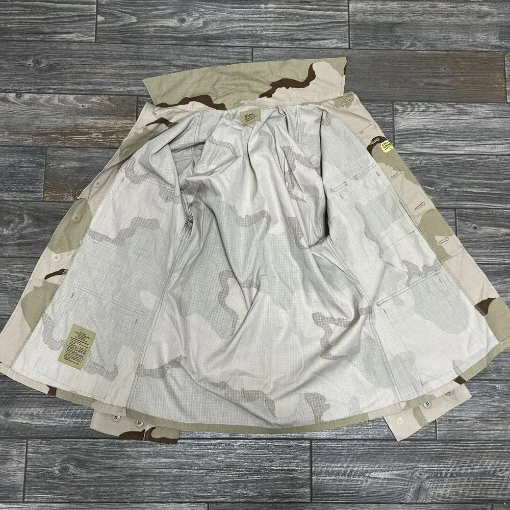 US Air Force Combat Military Coat Desert Jacket Medium Regular Camouflage Beige - Picture 15 of 16